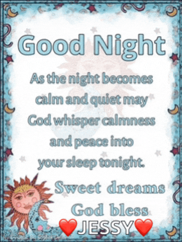 a poster that says good night and sweet dreams