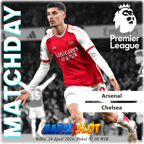 a poster for a premier league match between arsenal and chelsea on april 24th