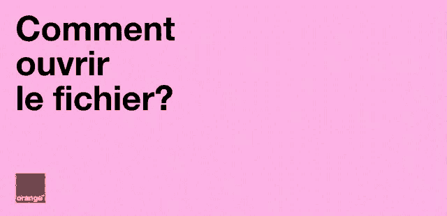 a pink background with the words comment ouvrir le fichier written on it