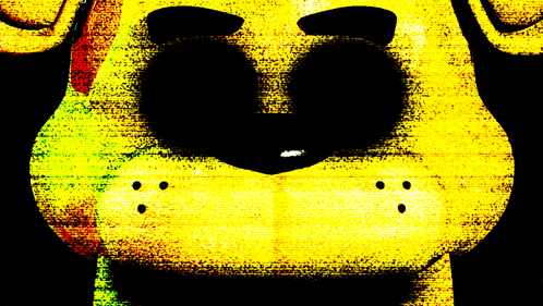 a close up of a cartoon character 's face with a black background