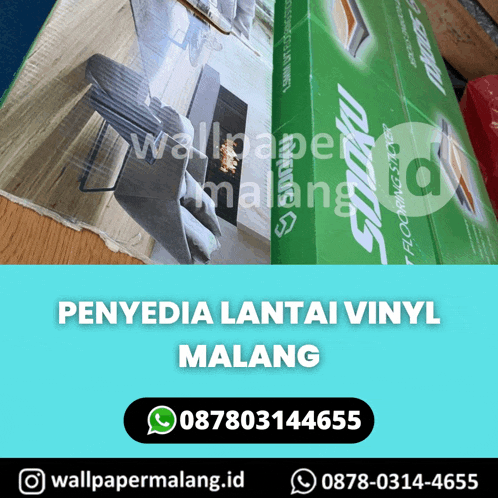 a picture of a living room with the words penyedia lantai vinyl malang below it