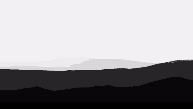 a black and white illustration of a mountain range