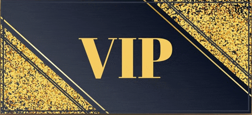 the word vip is on a black background