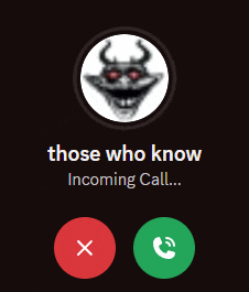 a screenshot of a phone call with those who know incoming call written on it