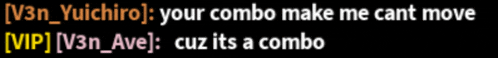 a blurred image of a person saying " your combo make me cant move cuz its a combo "