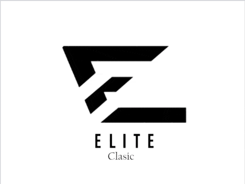 a black and white logo for elite clasic with the letter e