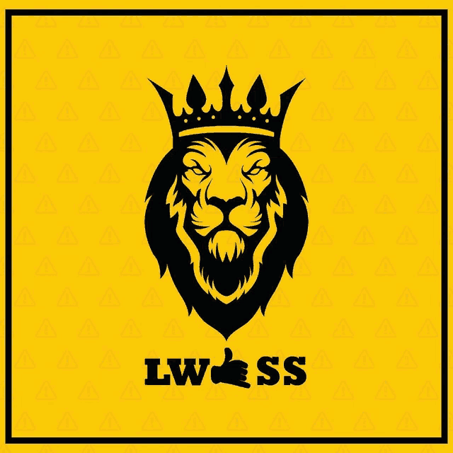 a lion with a crown on its head and the words lw ss underneath it