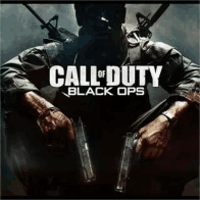 call of duty black ops is a video game with a man holding two guns