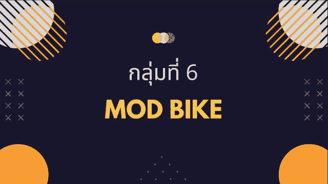 a dark background with mod bike written in yellow