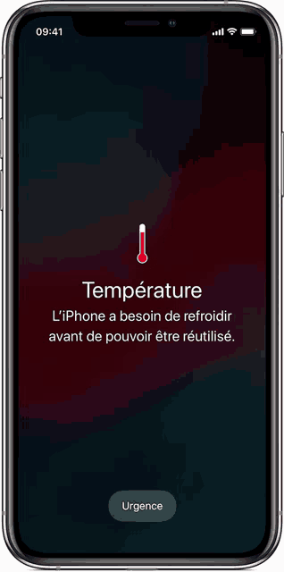 a phone with a thermometer on it that says temperature on it