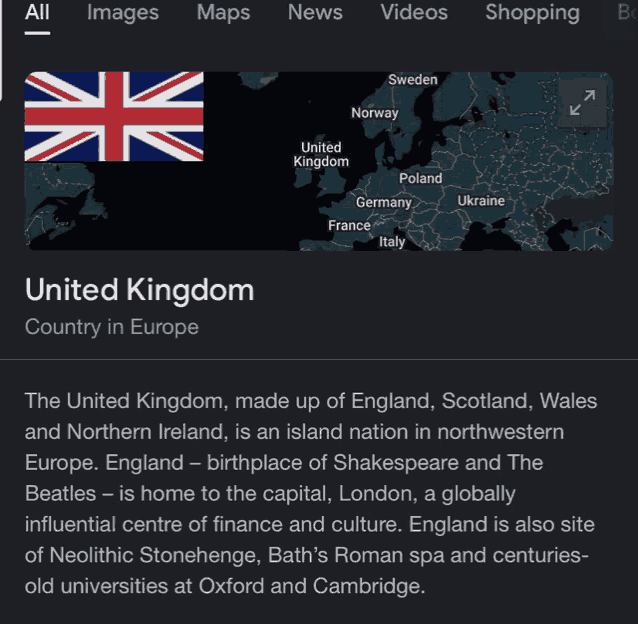 the united kingdom is a country in europe and has a flag