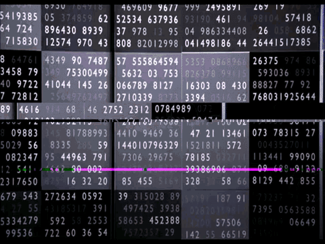 a bunch of numbers are displayed in a grid