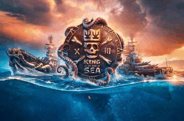 a video game called king of the sea with a skull and octopus on it