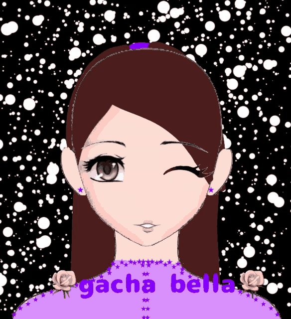 a picture of a girl with the name gacha bella