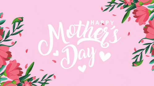 a happy mother 's day greeting card with pink flowers