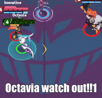 a screenshot of a video game that says octavia watch out 1