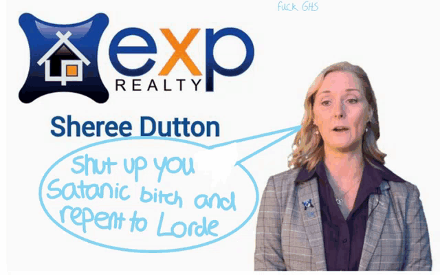 a real estate agent named sheree dutton says shut up you satanic bitch and repent to lorde