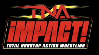 a logo for tna impact total nonstop action wrestling on a black background