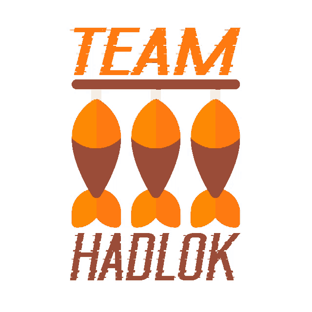 a logo that says team hadlok with three orange missiles