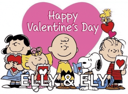 a valentine 's day card with snoopy charlie brown and friends