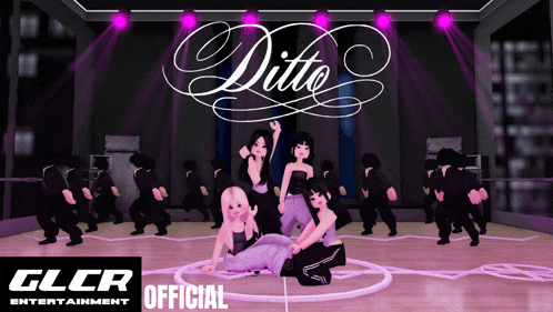 an ad for ditto by glcr entertainment shows a group of dancers