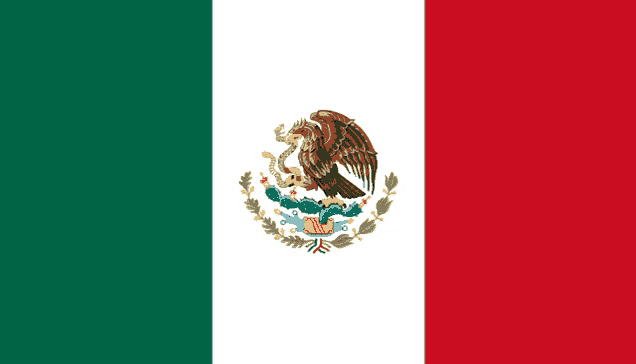 a green white and red flag with a mexican eagle on it