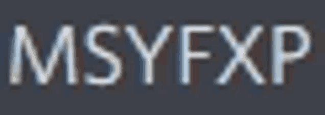 the word msyfxp is written in white on a dark background