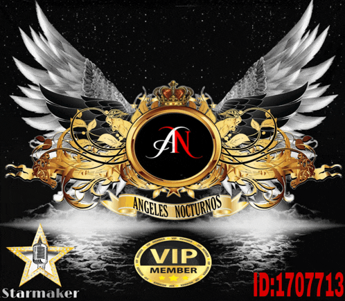 a logo for angeles nocturnos with a vip member logo