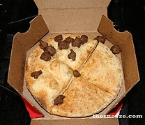 a pizza in a box with the website therneeze.com on the bottom