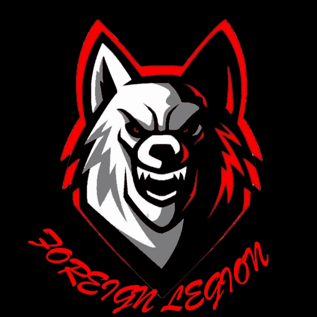 a logo for the foreign legion with a wolf