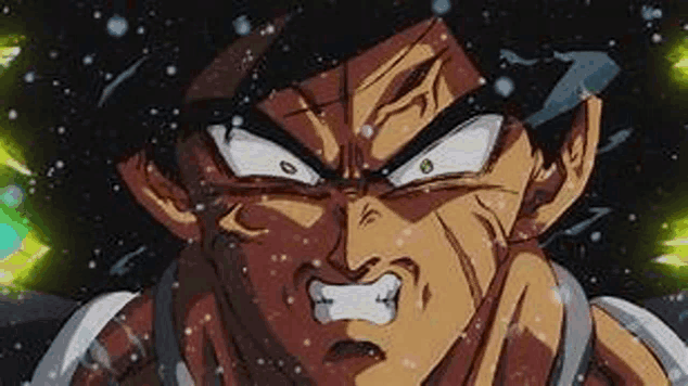 a close up of a cartoon character 's face with a very angry look on his face .