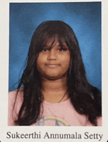 a picture of a girl with the name sakeerthi annumala setty