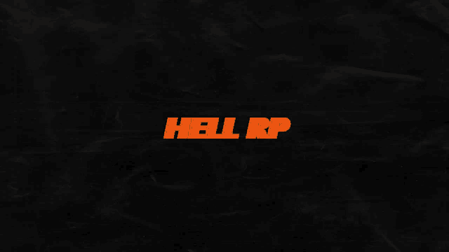 a black background with the words hell rp in red