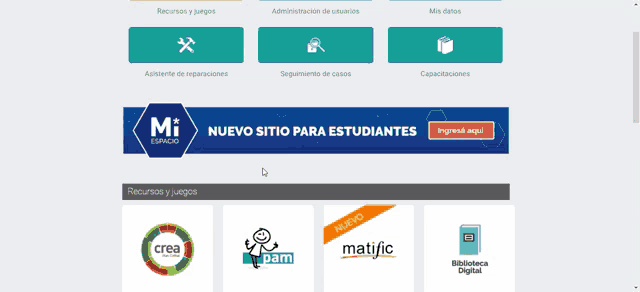 a screen shot of a website that says ' crea de cpe ' on it