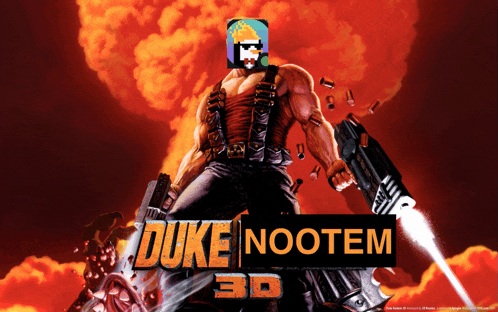 a poster for the video game duke nootem