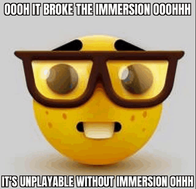 a cartoon smiley face wearing glasses and a funny caption .