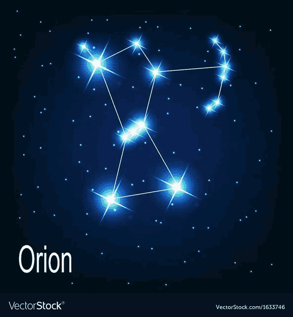 the constellation of orion is made up of bright stars in the night sky