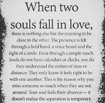 a quote that says when two souls fall in love