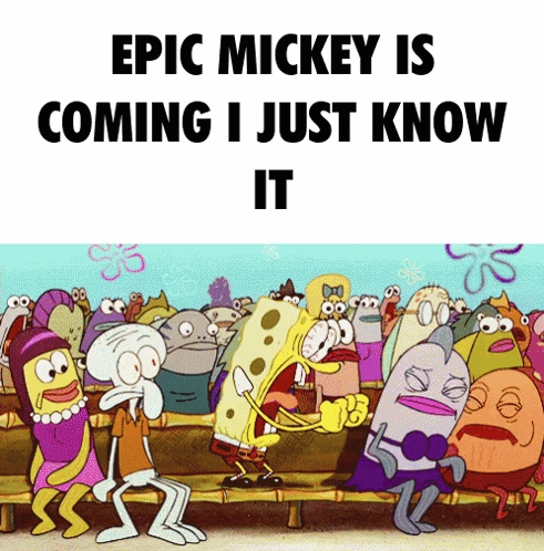 epic mickey is coming i just know it written on a cartoon scene