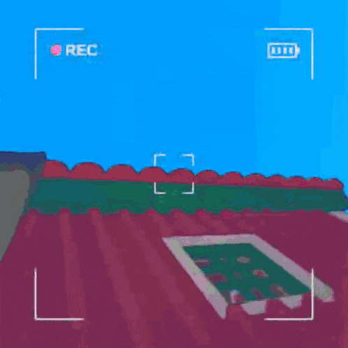 a recording of a video of a landscape with a rec button