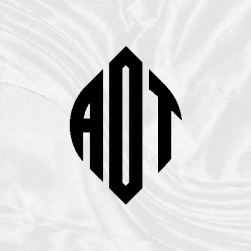 a black logo on a white cloth that says aot