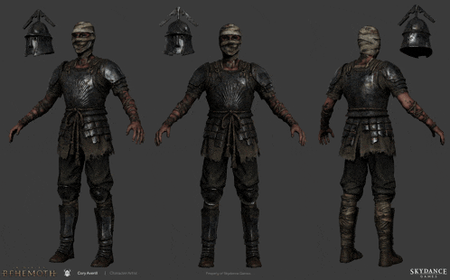 a 3d model of a knight from the video game benemoth