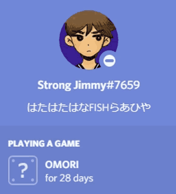 strong jimmy # 7659 is playing a game with omori