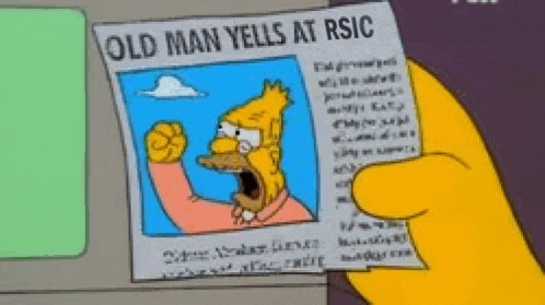 a cartoon character is holding a newspaper with a picture of homer simpson on it .