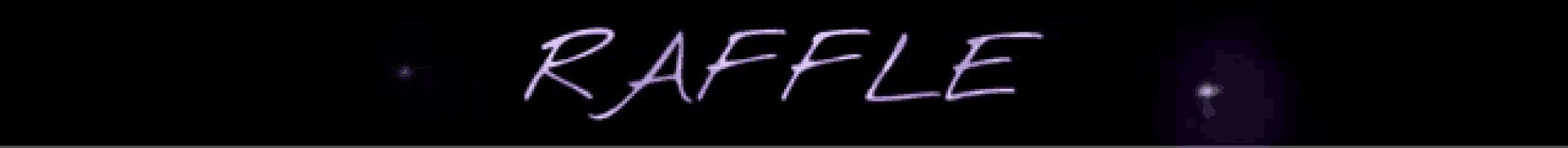 a black background with the word raffle written in purple