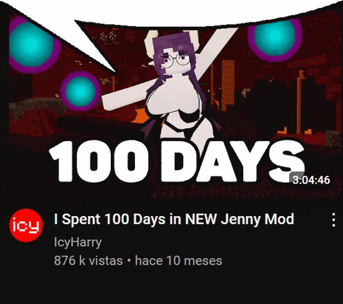 a video that says ' 100 days ' at the top of it