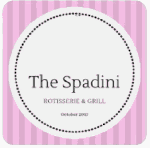 a logo for the spadini rotisserie and grill october 2012