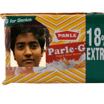 a package of parle g biscuits with a picture of a young boy on it