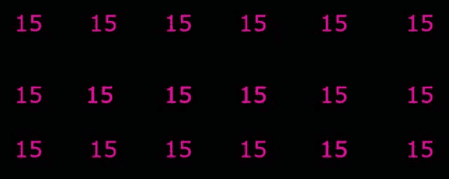 a black background with pink numbers on it