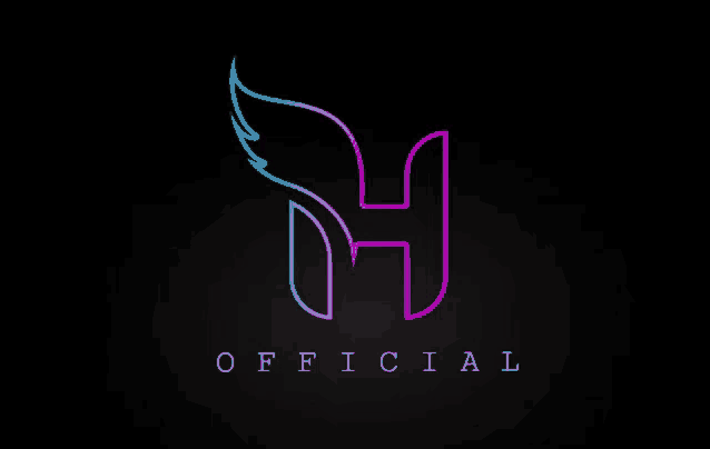 the letter h has wings on it and the word official below it